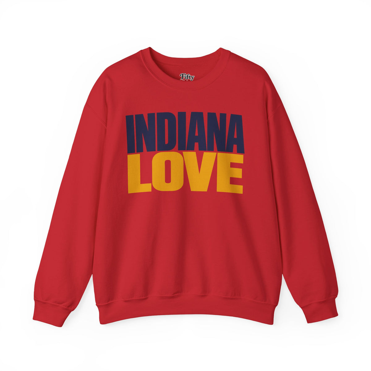 Indiana Love Unisex Crewneck Sweatshirt State Name Graphic