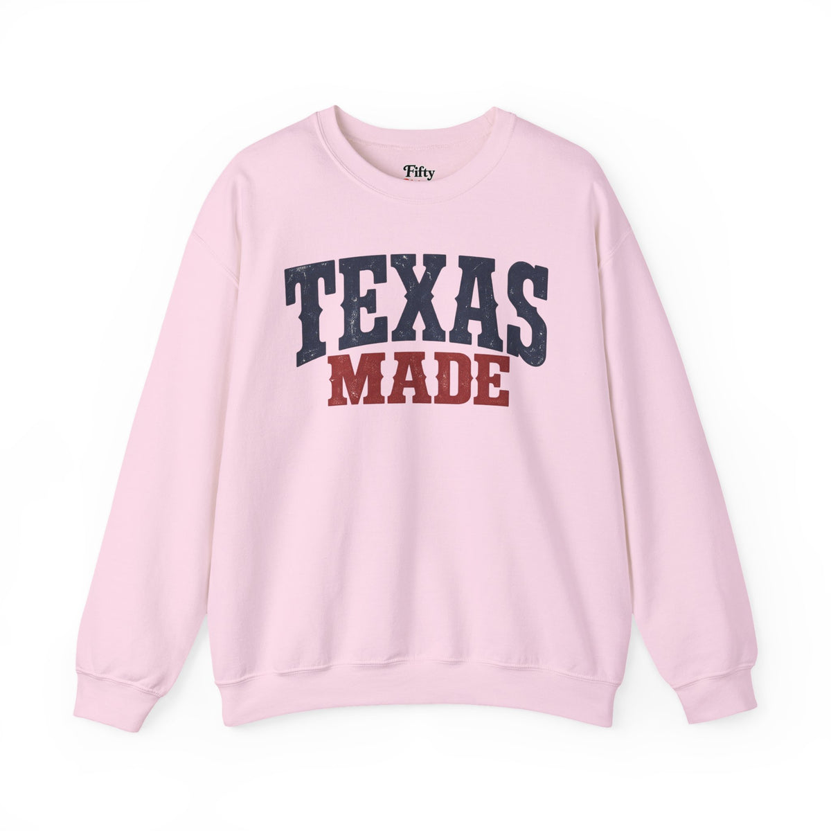 Texas Made Unisex Crewneck Sweatshirt State Name Graphic