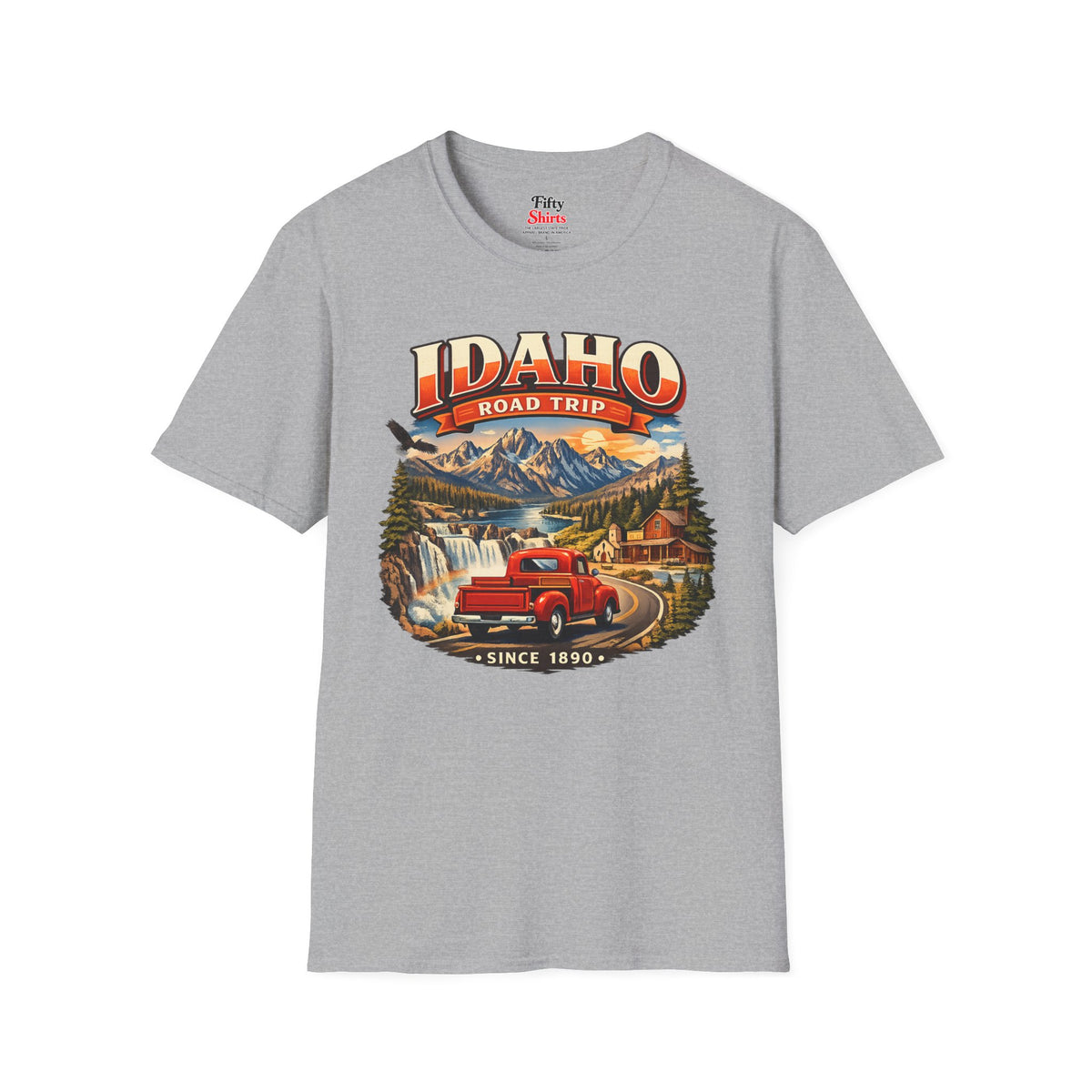 Idaho Road Trip Unisex Softstyle T Shirt State Pride Graphic Tee Collections FS03