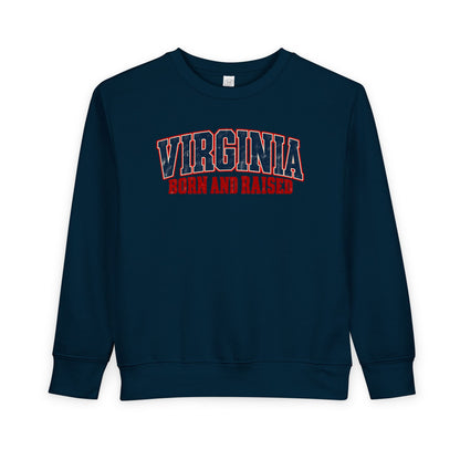 Virginia Born and Raised Vintage Workwear Unisex Toddler Sweatshirt