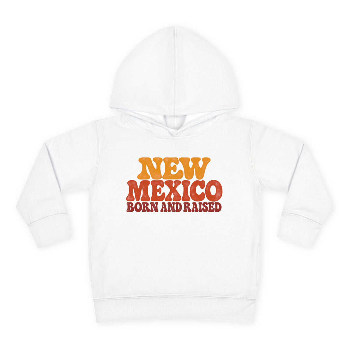 New Mexico Born and Raised 1970s Retro Unisex Toddler Pullover Fleece Hoodie