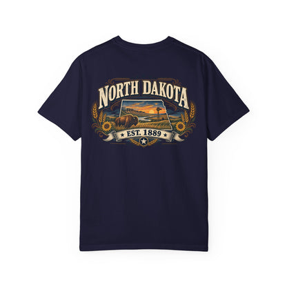North Dakota Established 1889 Unisex Comfort Color 1717 Streetwear Graphic Tee