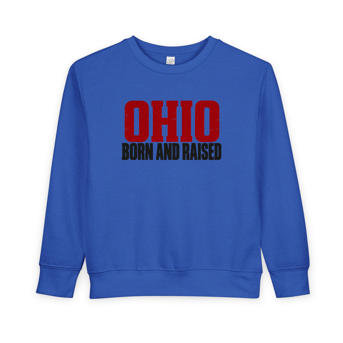 Ohio Born and Raised Minimal Heritage Unisex Toddler Sweatshirt