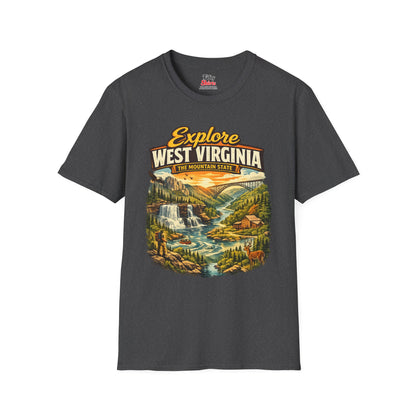Explore West Virginia Unisex Softstyle T Shirt State Pride Graphic Tee Collections FS03