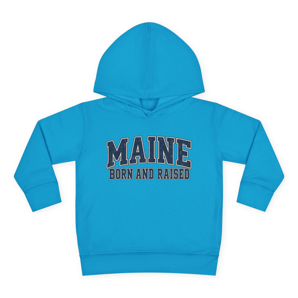 Maine Born and Raised Classic Collegiate Unisex Toddler Pullover Fleece Hoodie