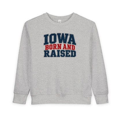 Iowa Born and Raised Classic Heritage Unisex Toddler Sweatshirt