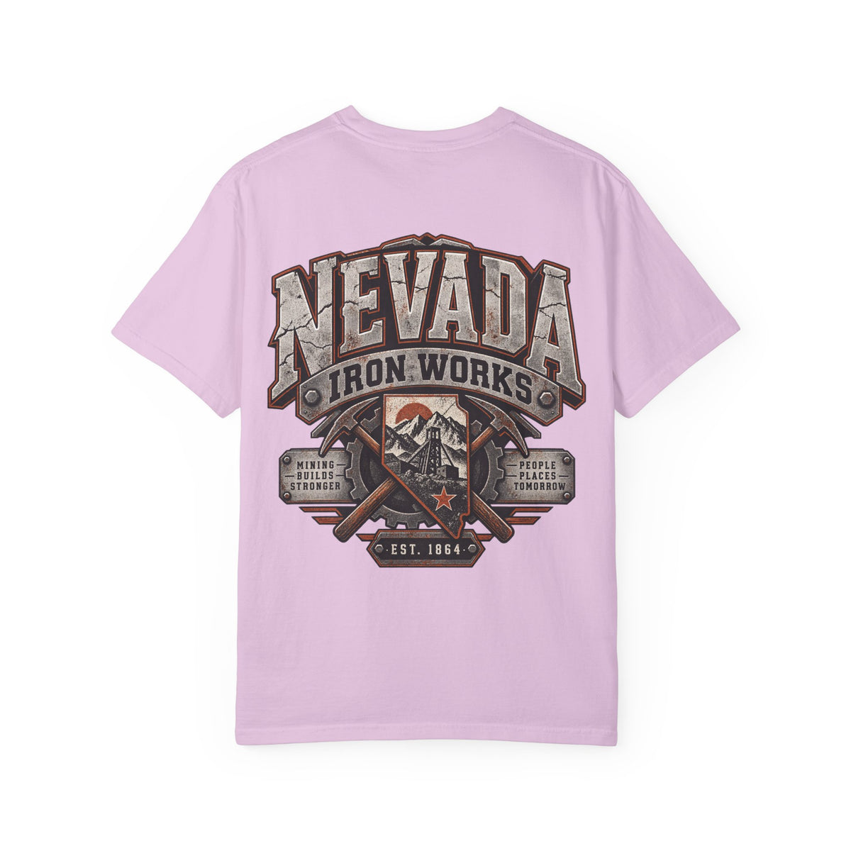 Nevada Iron Works Unisex Comfort Color 1717 Streetwear Graphic Tee