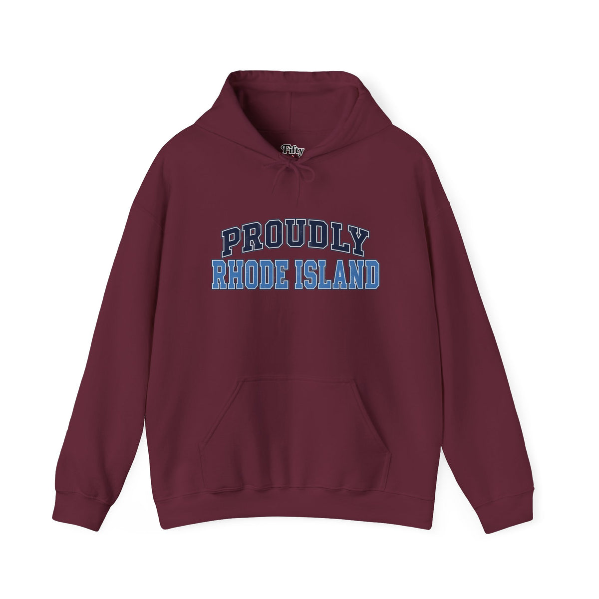 Proudly Rhode Island Unisex Hoodie State Name Graphic