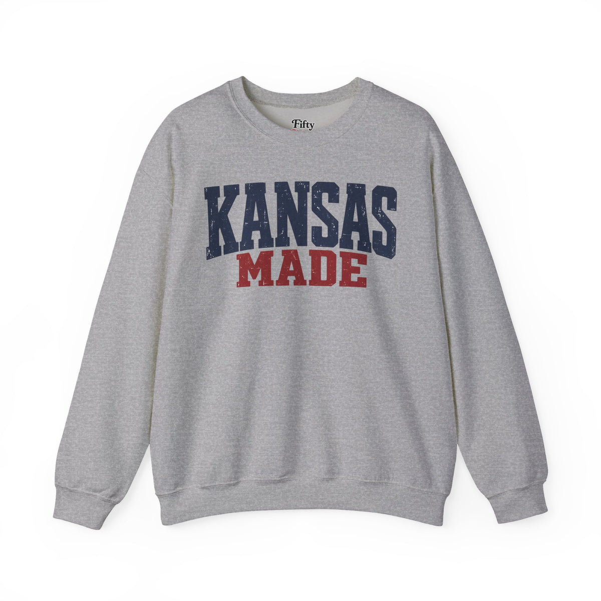 Kansas Made Unisex Crewneck Sweatshirt State Name Graphic