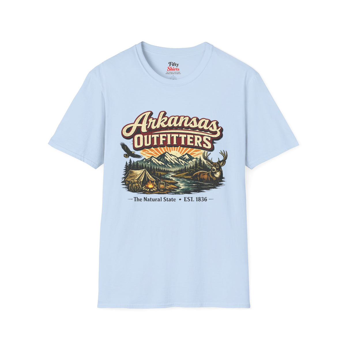 Arkansas Outfitters Unisex Softstyle T Shirt State Pride Graphic Tee Collections FS03