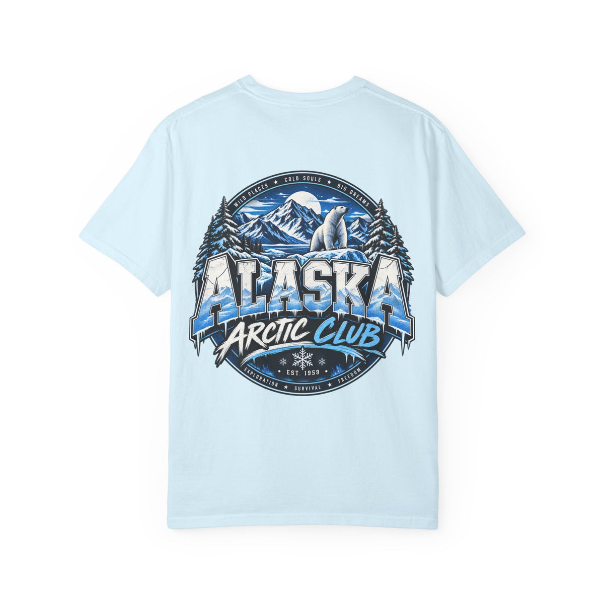 Alaska Arctic Club  Unisex Comfort Color 1717 Streetwear Graphic Tee