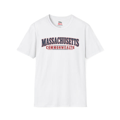 Massachusetts Commonwealth Unisex Softstyle T Shirt State Name Graphic Tee