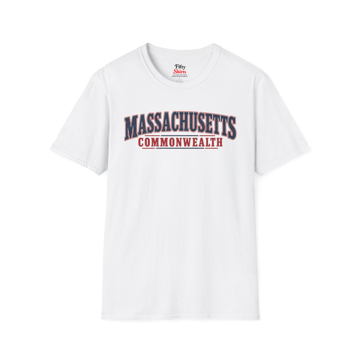 Massachusetts Commonwealth Unisex Softstyle T Shirt State Name Graphic Tee