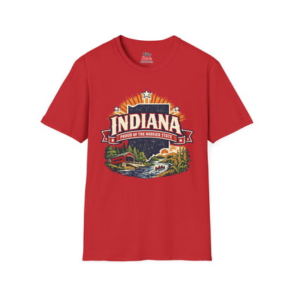 Indiana State Pride Unisex Softstyle T Shirt State Pride Graphic Tee Collections FS03