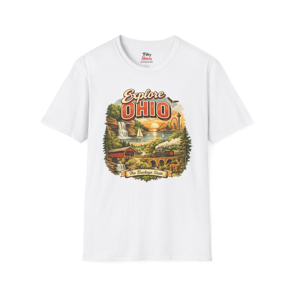Explore Ohio Unisex Softstyle T Shirt State Pride Graphic Tee Collections FS03