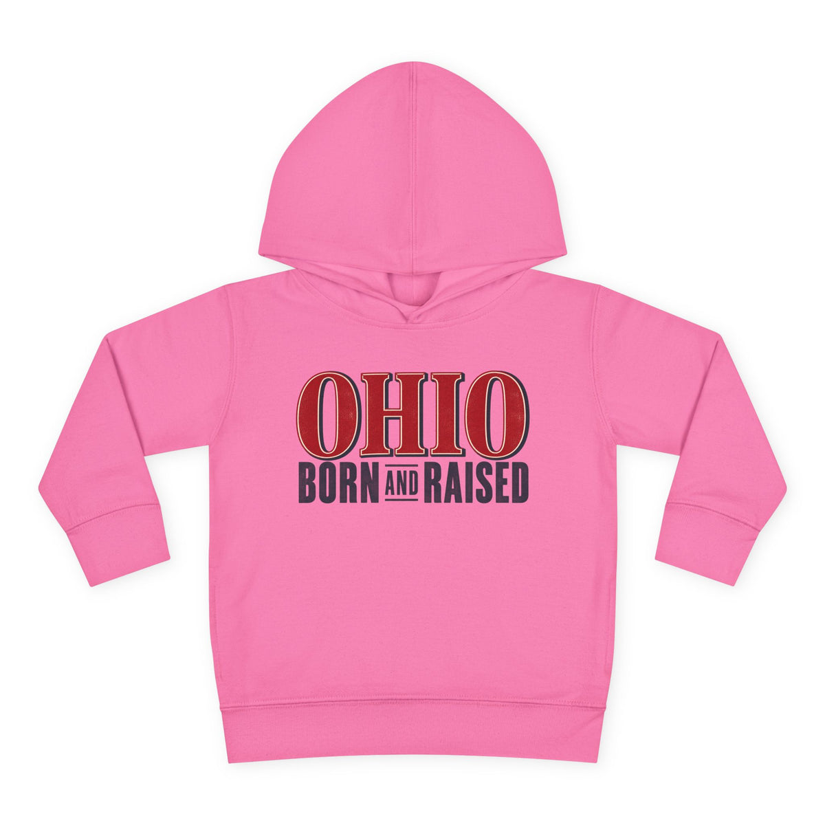 Ohio Born and Raised Premium Heritage Unisex Toddler Pullover Fleece Hoodie
