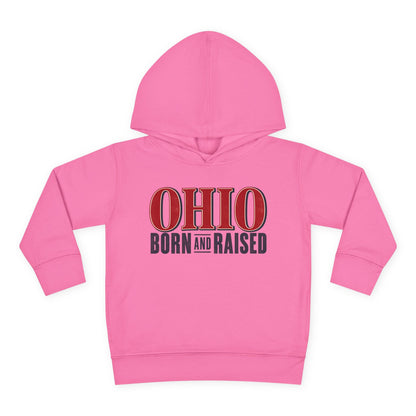 Ohio Born and Raised Premium Heritage Unisex Toddler Pullover Fleece Hoodie