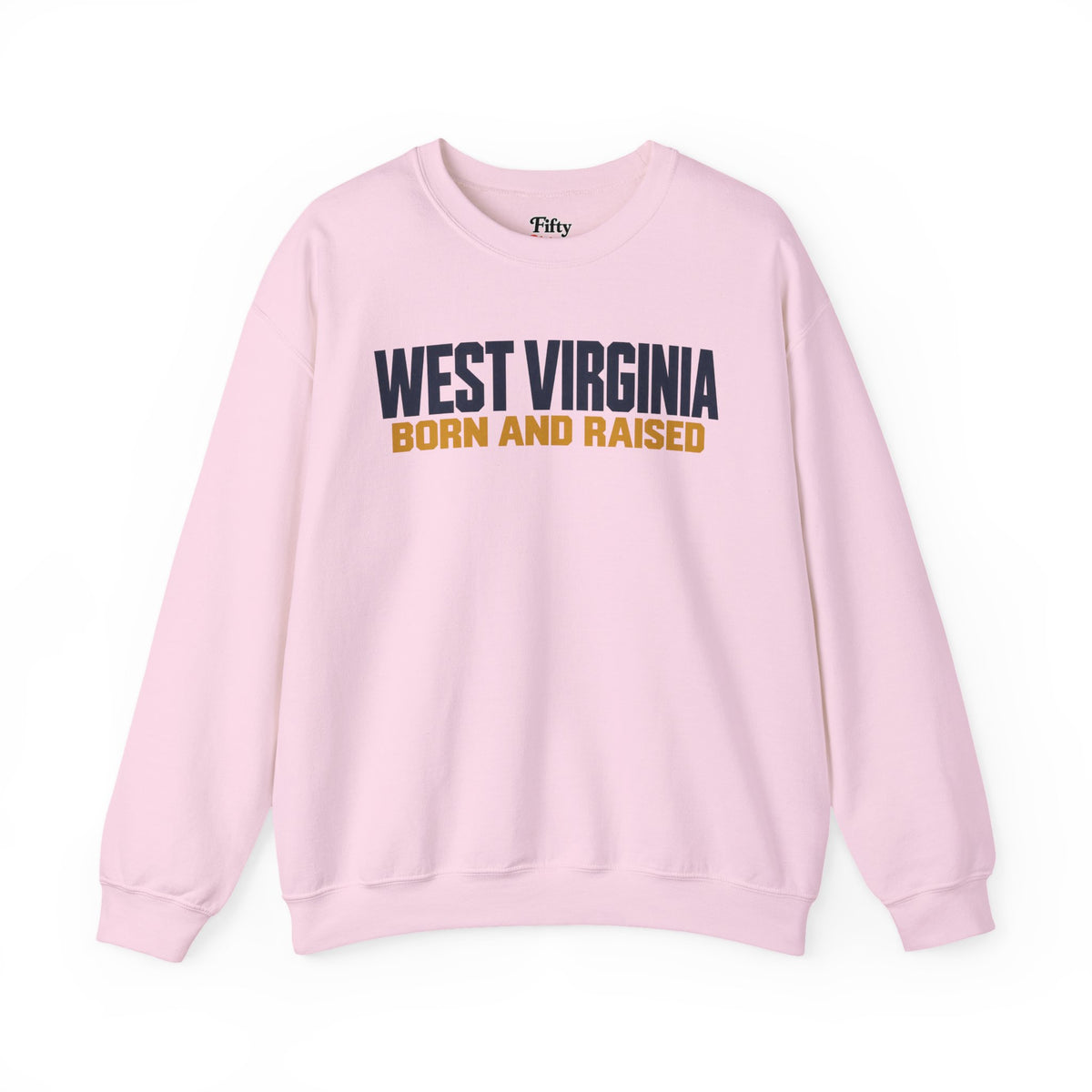 West Virginia Born and Raised Minimal Modern Unisex Sweatshirt Graphic