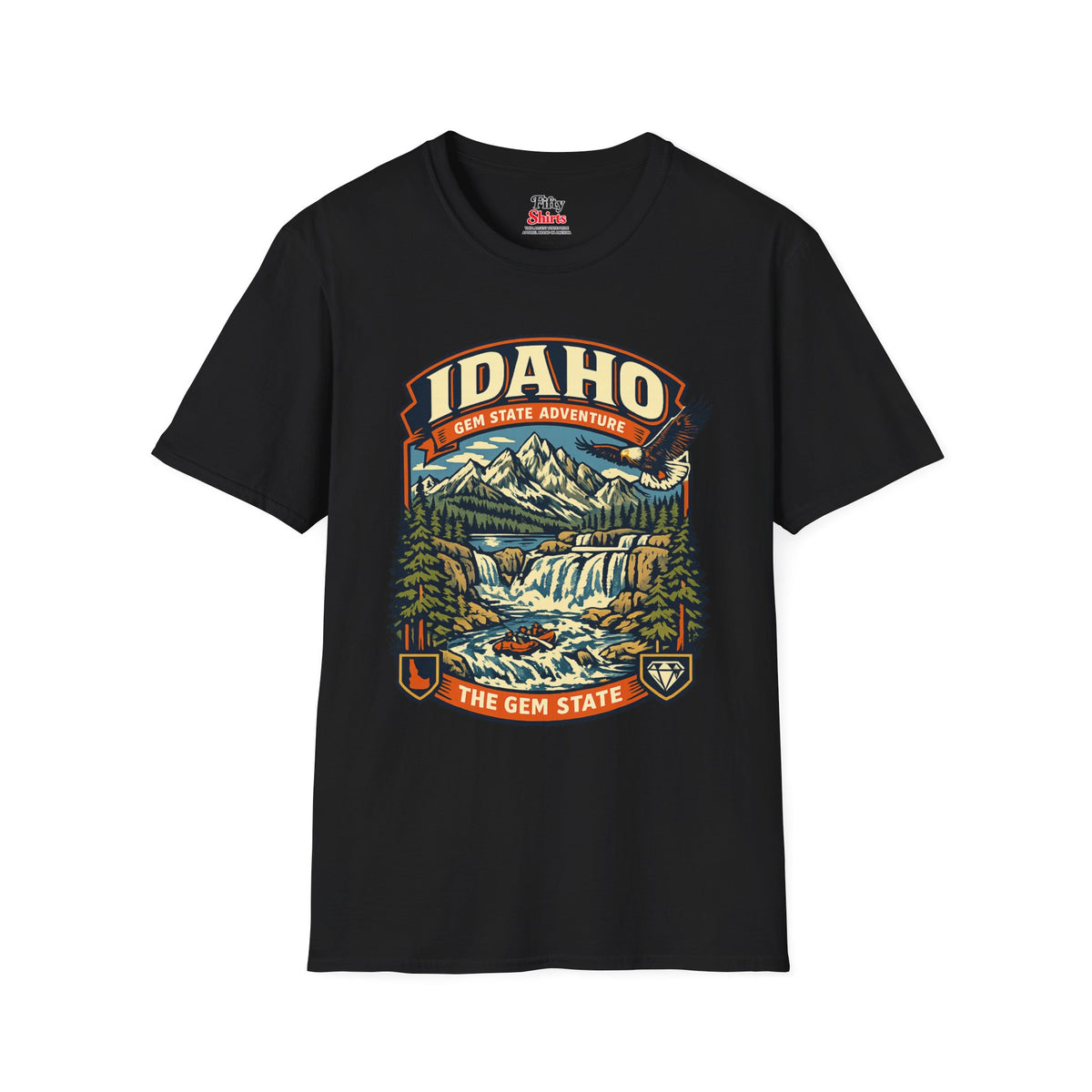 Idaho Gem State Adventure Unisex Softstyle T Shirt State Pride Graphic Tee Collections FS03
