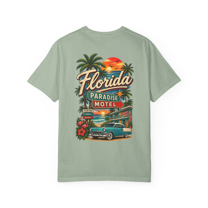 Florida Paradise Motel  Unisex Comfort Color 1717 Streetwear Graphic Tee