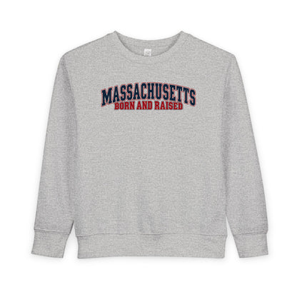 Massachusetts Born and Raised Classic Heritage Unisex Toddler Sweatshirt