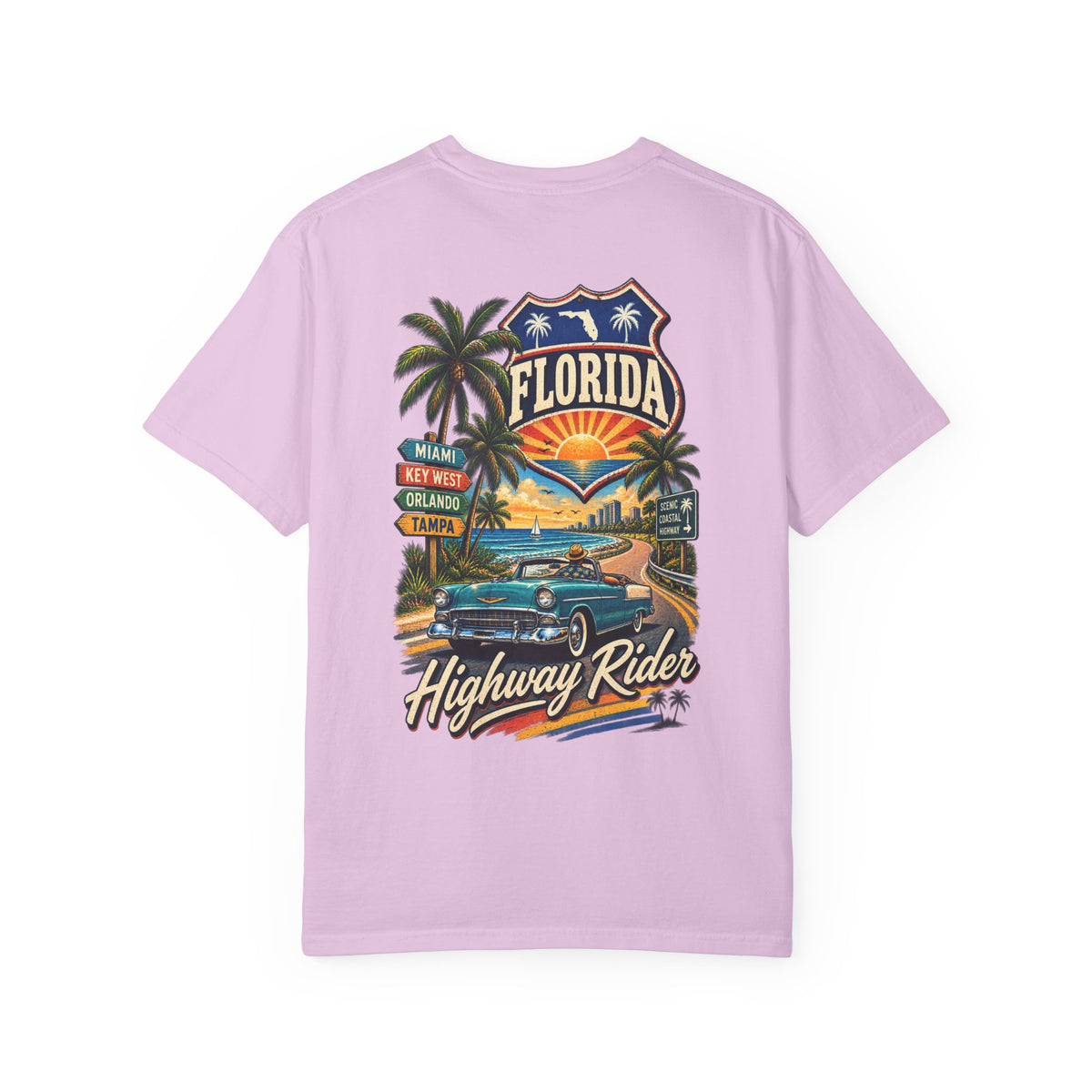 Florida Highway Rider  Unisex Comfort Color 1717 Streetwear Graphic Tee