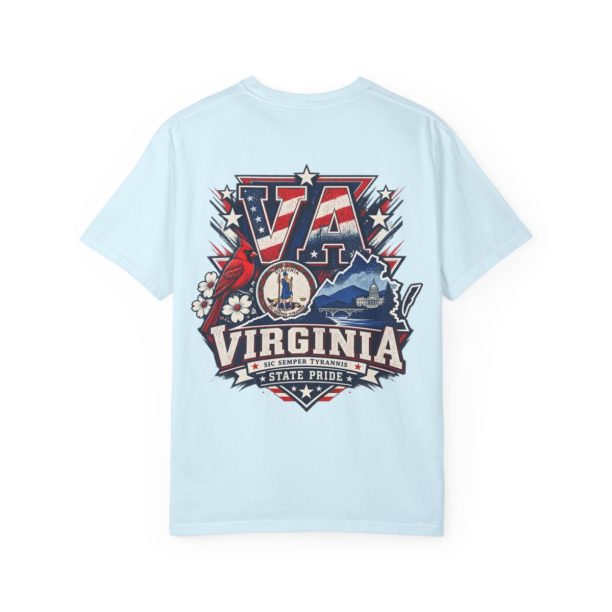 Virginia State Pride Unisex Comfort Color 1717 Streetwear Graphic Tee