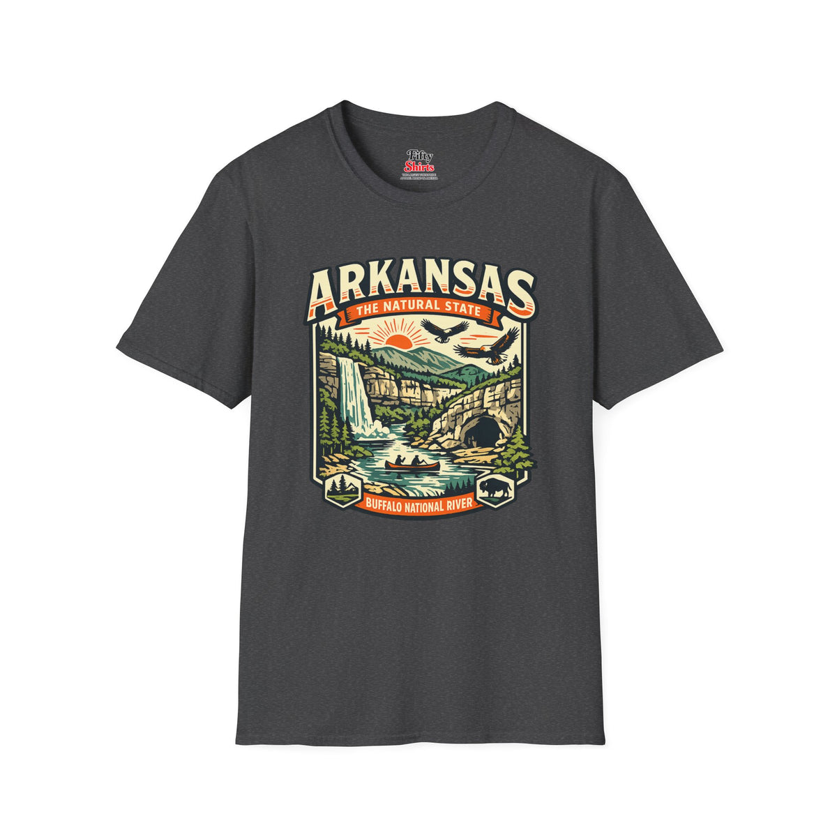 Arkansas The Natural State Adventure Unisex Softstyle T Shirt State Pride Graphic Tee Collections FS03