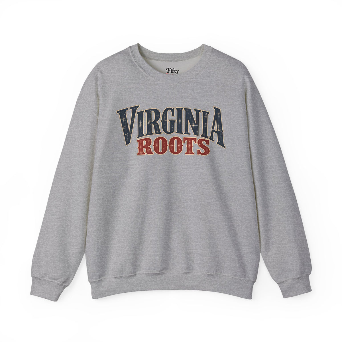 Virginia Roots Unisex Crewneck Sweatshirt State Name Graphic