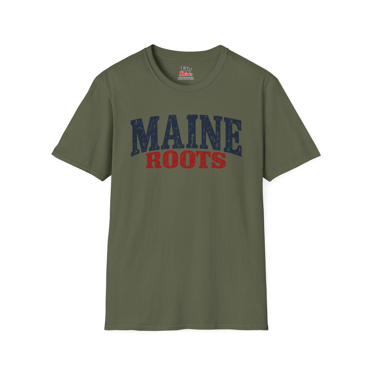 Maine Roots Unisex Softstyle T Shirt State Name Graphic Tee