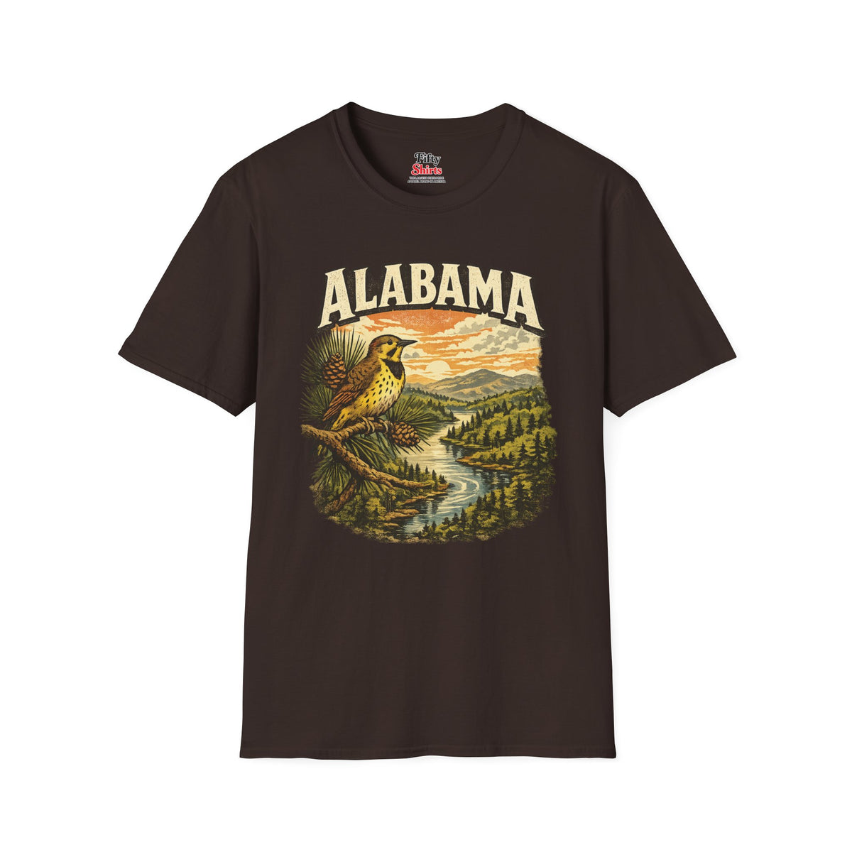 Alabama Wildlife Unisex Softstyle T Shirt State Pride Graphic Tee Collections FS03
