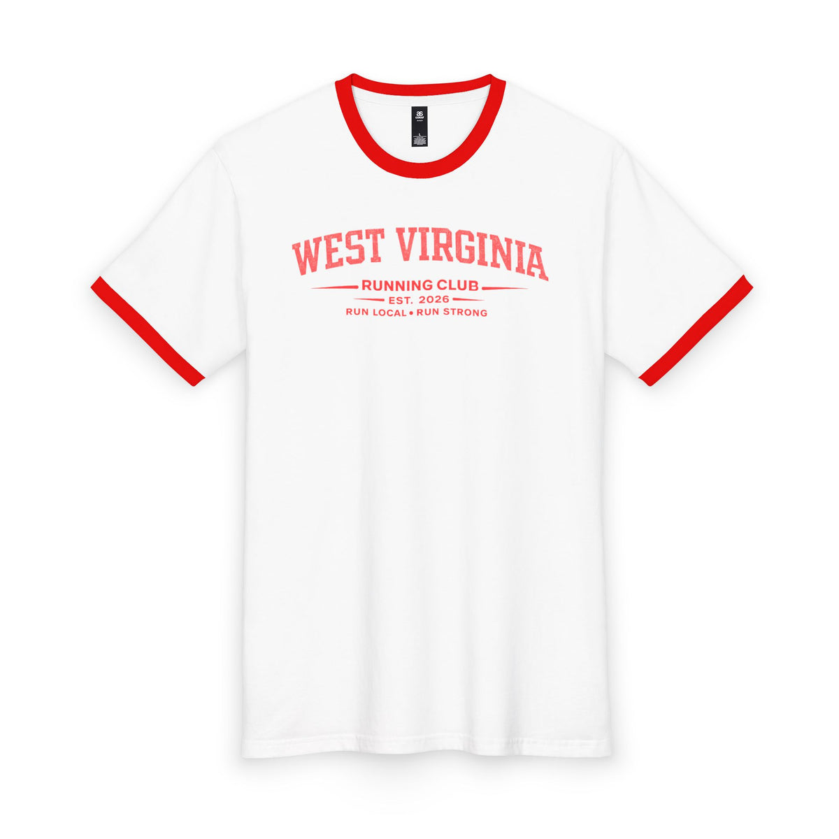 West Virginia Running Club 2026 All State Men's Staple Ringer Tee