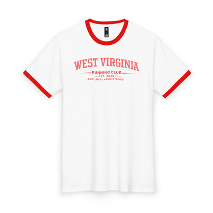 West Virginia Running Club 2026 All State Men's Staple Ringer Tee