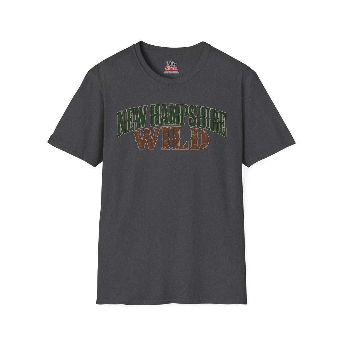New Hampshire Wild Unisex Softstyle T Shirt State Name Graphic Tee