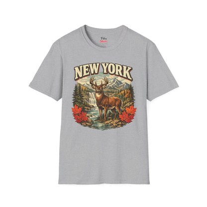New York Wildlife Unisex Softstyle T Shirt State Pride Graphic Tee Collections FS03