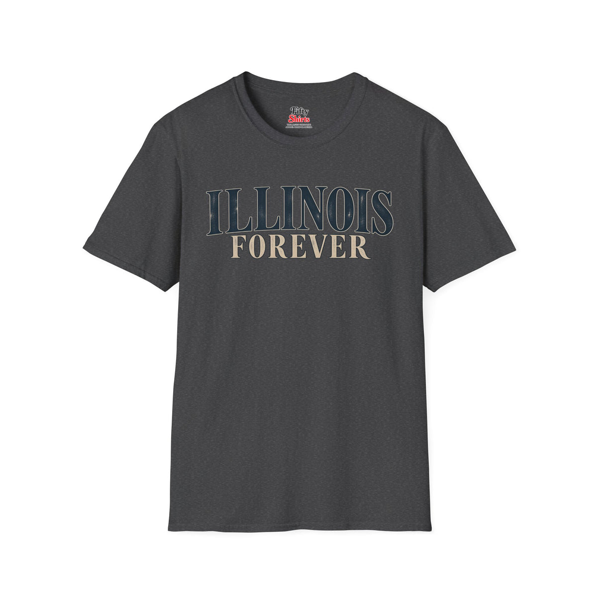 Illinois Forever Unisex Softstyle T Shirt State Name Graphic Tee