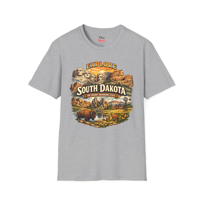 Explore South Dakota Unisex Softstyle T Shirt State Pride Graphic Tee Collections FS03