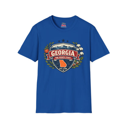 Georgia Heritage Badge Unisex Softstyle T Shirt State Pride Graphic Tee Collections FS03