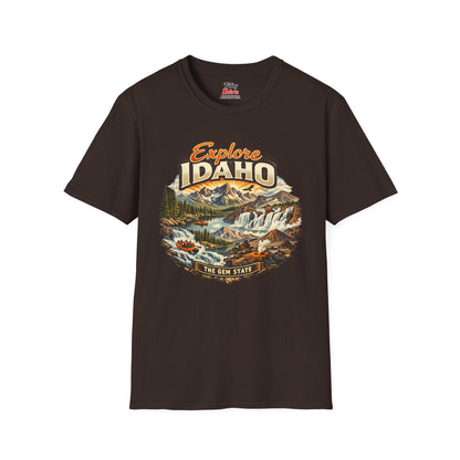 Explore Idaho Unisex Softstyle T Shirt State Pride Graphic Tee Collections FS03