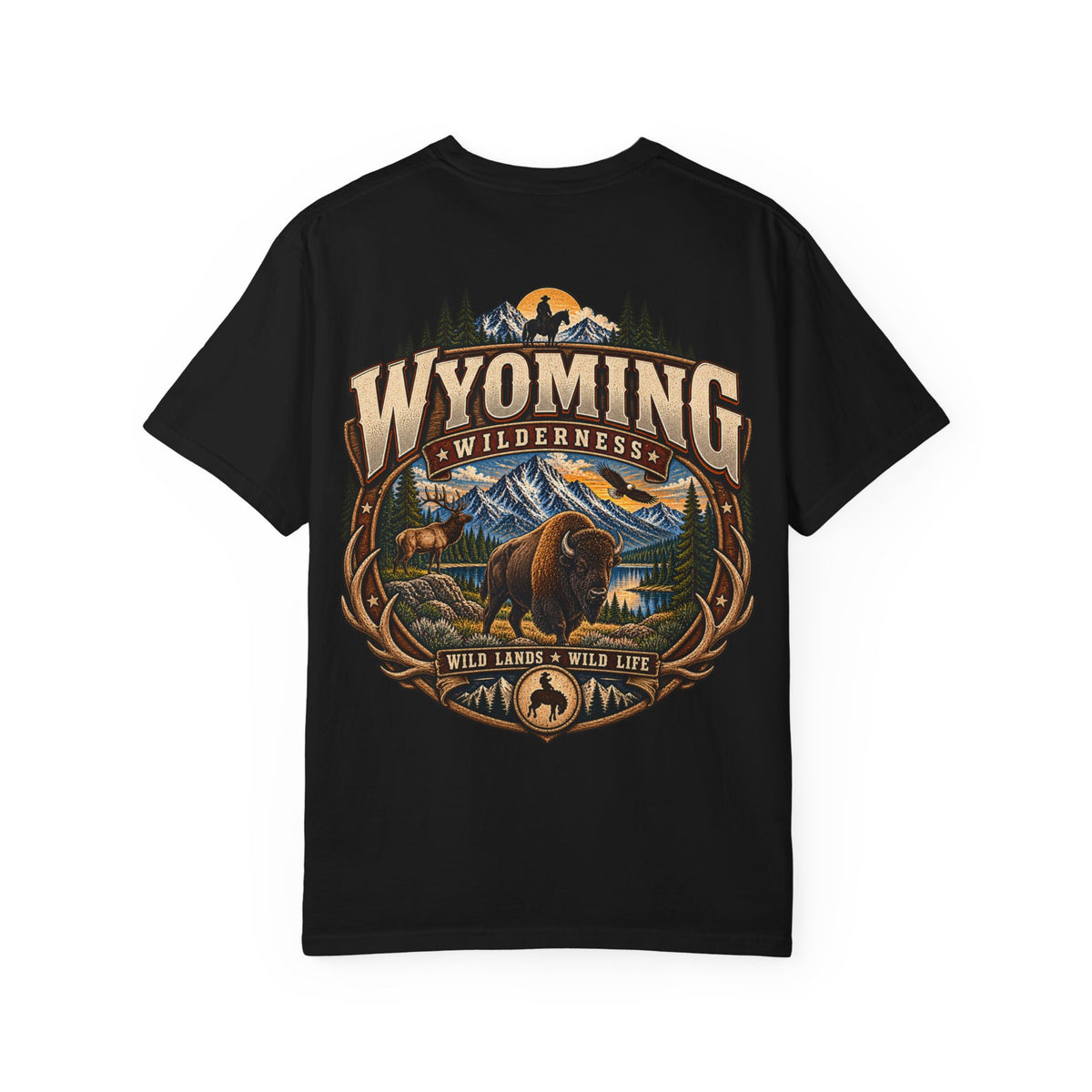 Wyoming Wildlife Unisex Comfort Color 1717 Streetwear Graphic Tee
