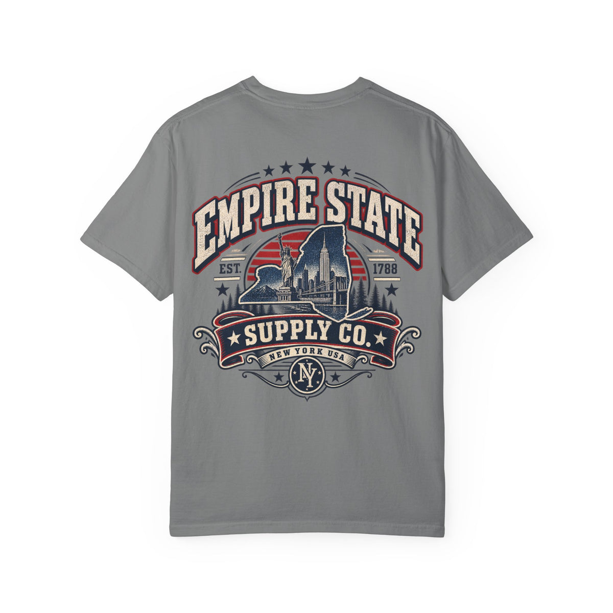 New York Empire State Supply Co. Unisex Comfort Color 1717 Streetwear Graphic Tee