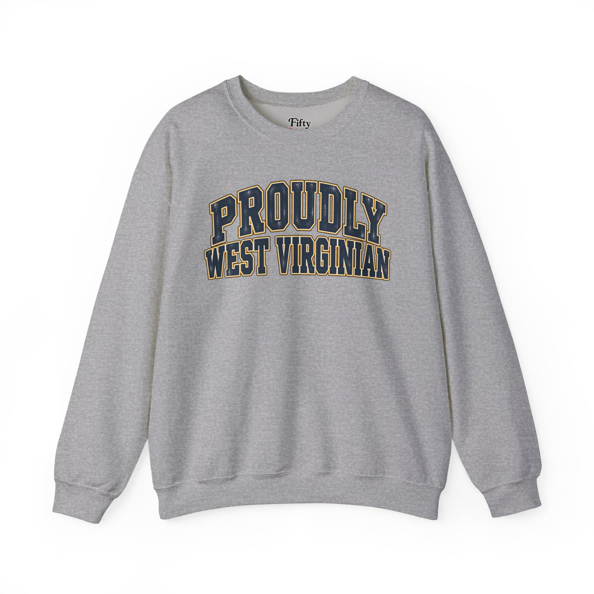 Proudly West Virginian Virginia Unisex Crewneck Sweatshirt State Name Graphic