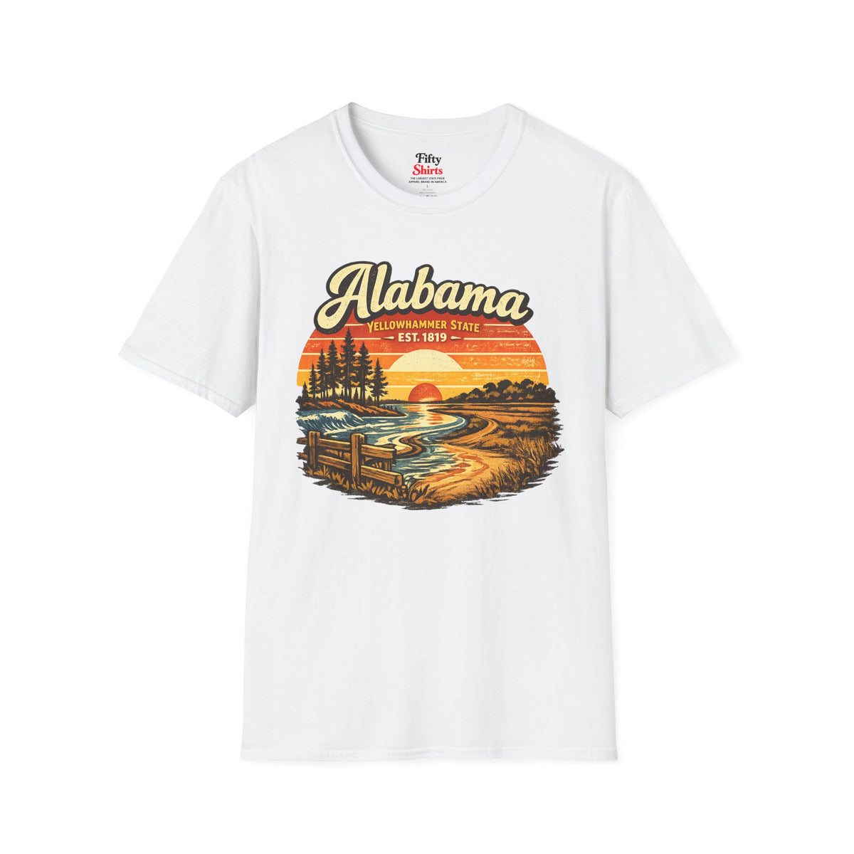 Alabama Southern Sunset Unisex Softstyle T Shirt State Pride Graphic Tee Collections FS03