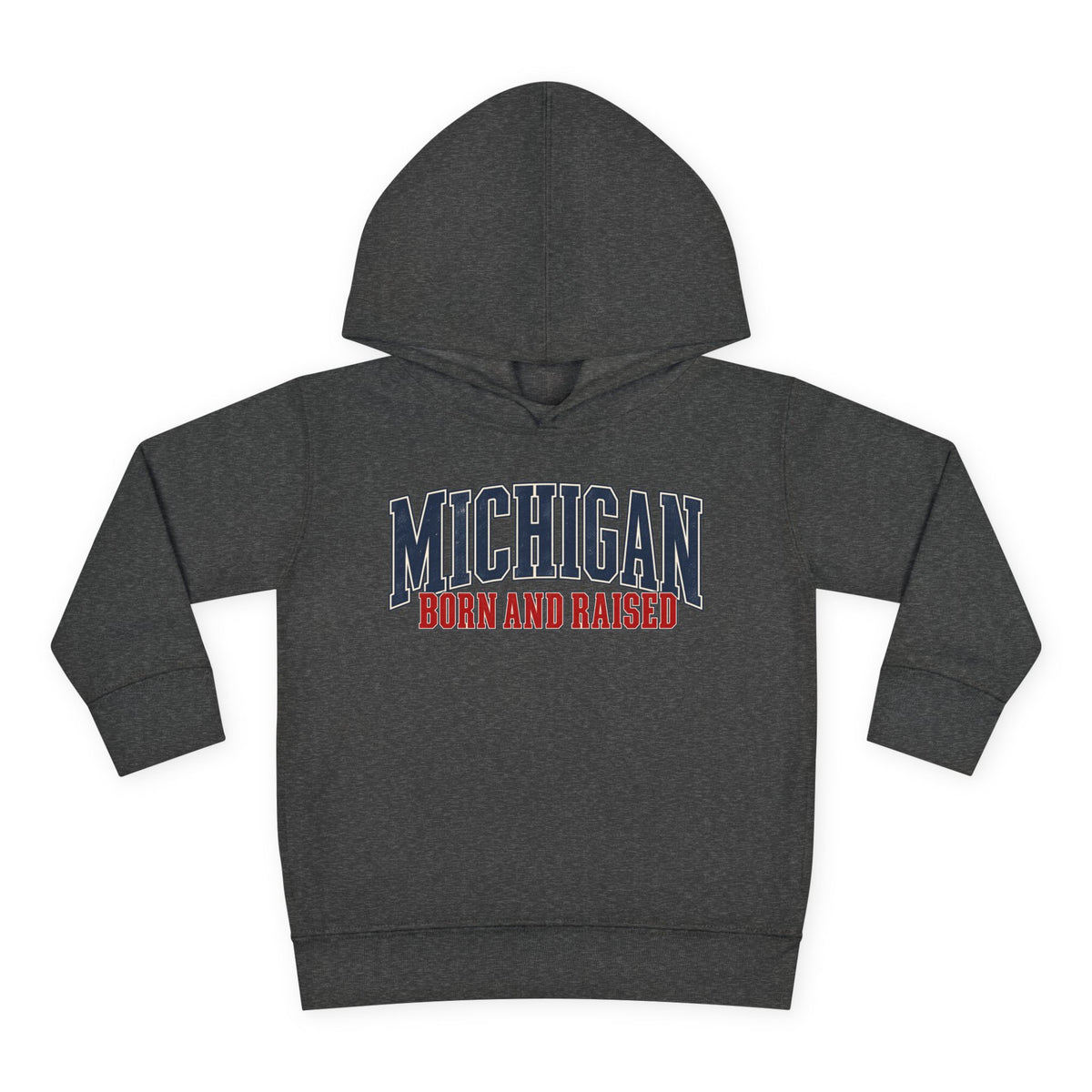 Michigan Born and Raised Luxury Vintage Streetwear Unisex Toddler Pullover Fleece Hoodie