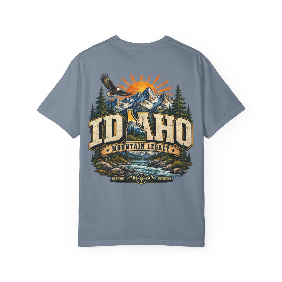 Idaho Mountain Legacy Unisex Comfort Color 1717 Streetwear Graphic Tee