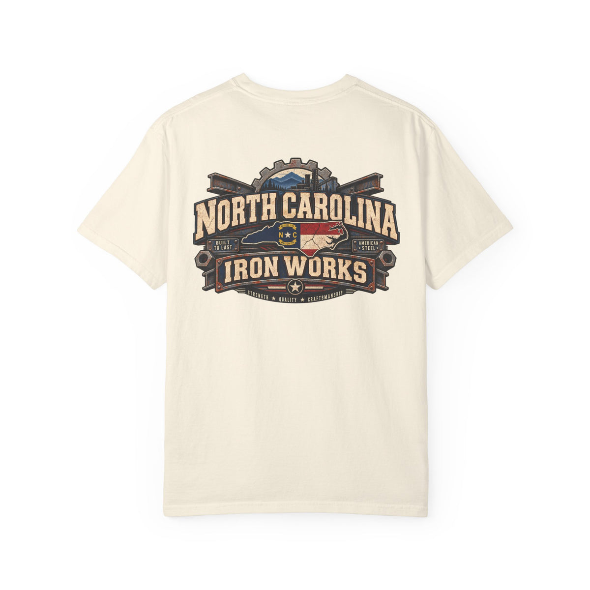 North Carolina Iron Works Unisex Comfort Color 1717 Streetwear Graphic Tee
