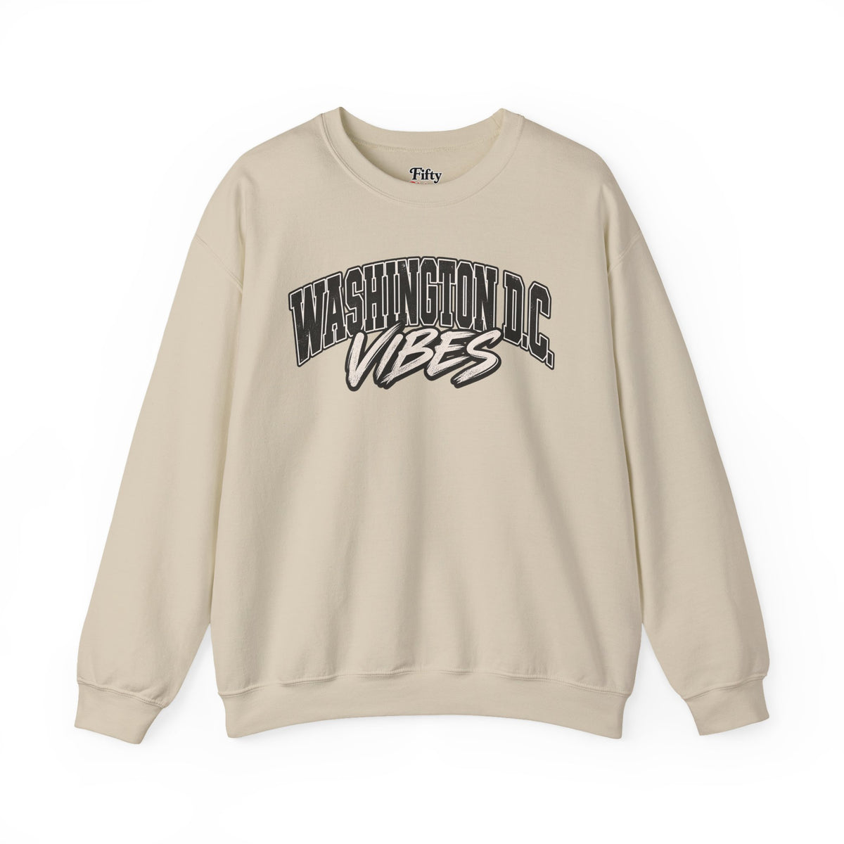 Washington DC Vibes Unisex Crewneck Sweatshirt State Name Graphic