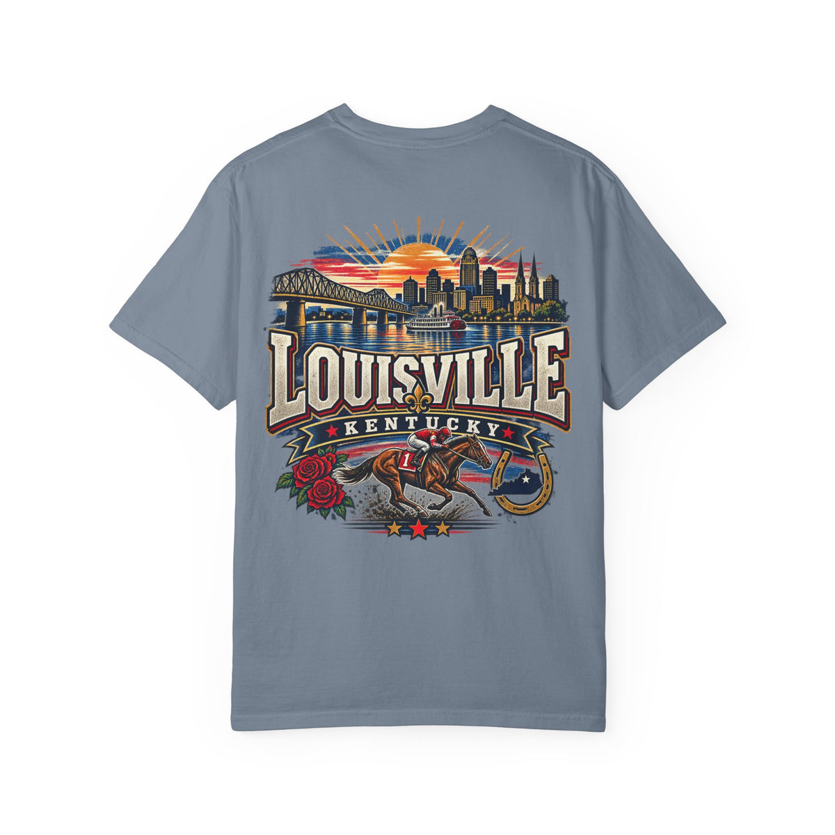 Louisville Kentucky Unisex Comfort Color 1717 Streetwear Graphic Tee