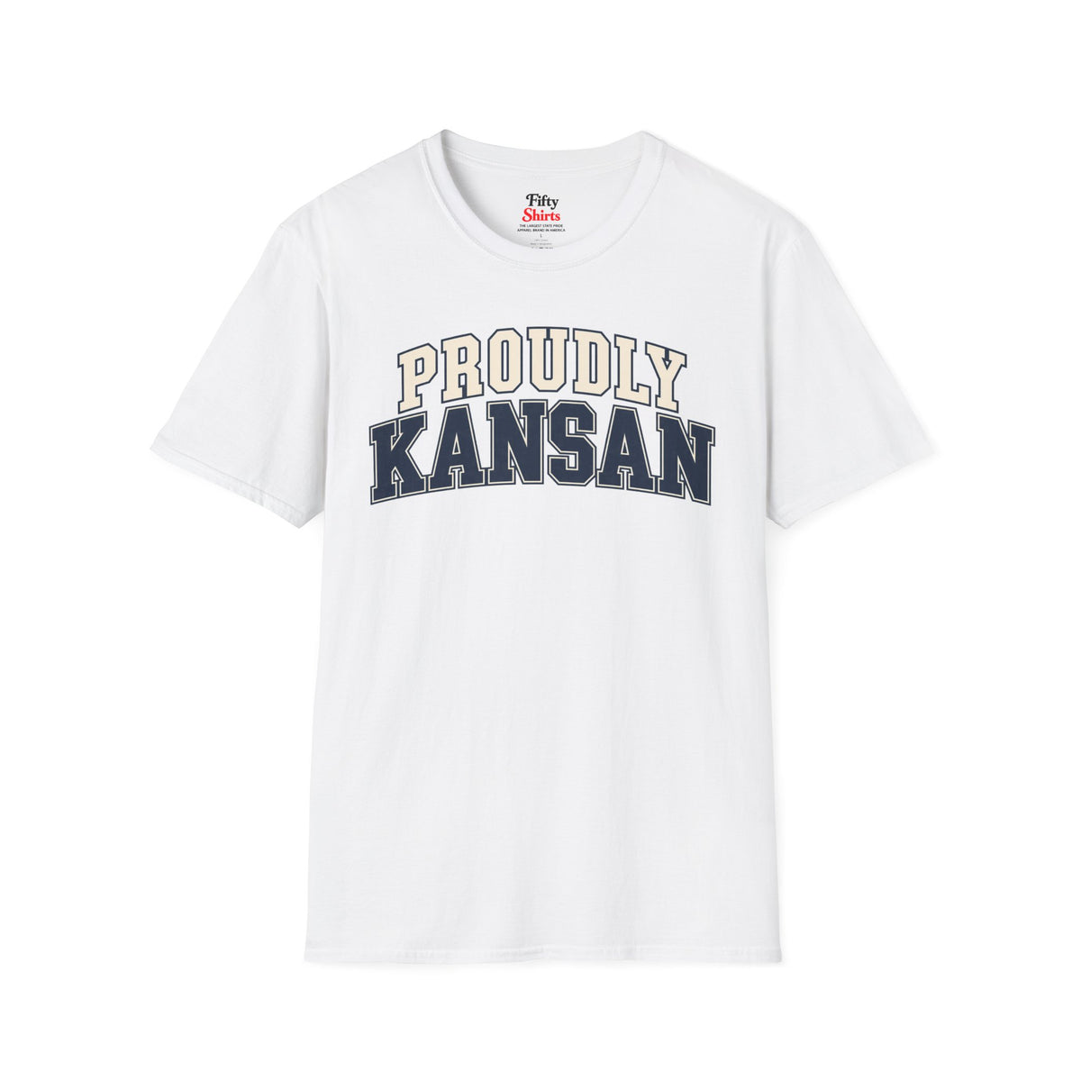 Proudly Kansan Kansas Unisex Softstyle T Shirt State Name Graphic Tee