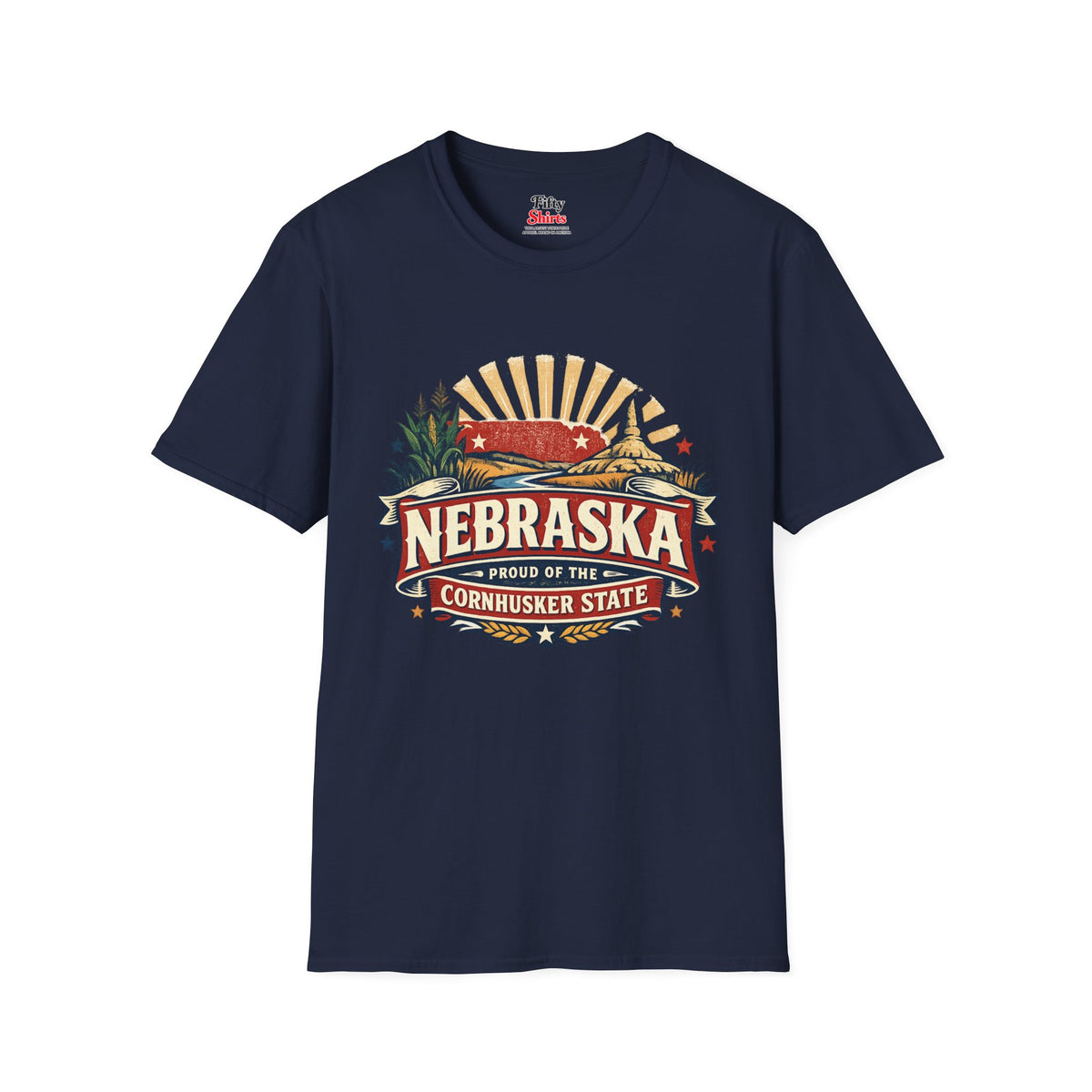 Nebraska State Pride Unisex Softstyle T Shirt State Pride Graphic Tee Collections FS03